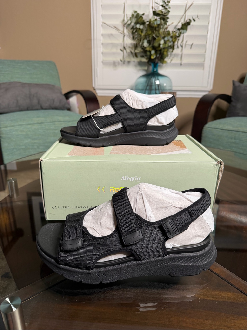 Alegria By Pg Lite Sandie Rebounce Comfort Sandals Black Sz 10 Nwt! — image 3 of 8